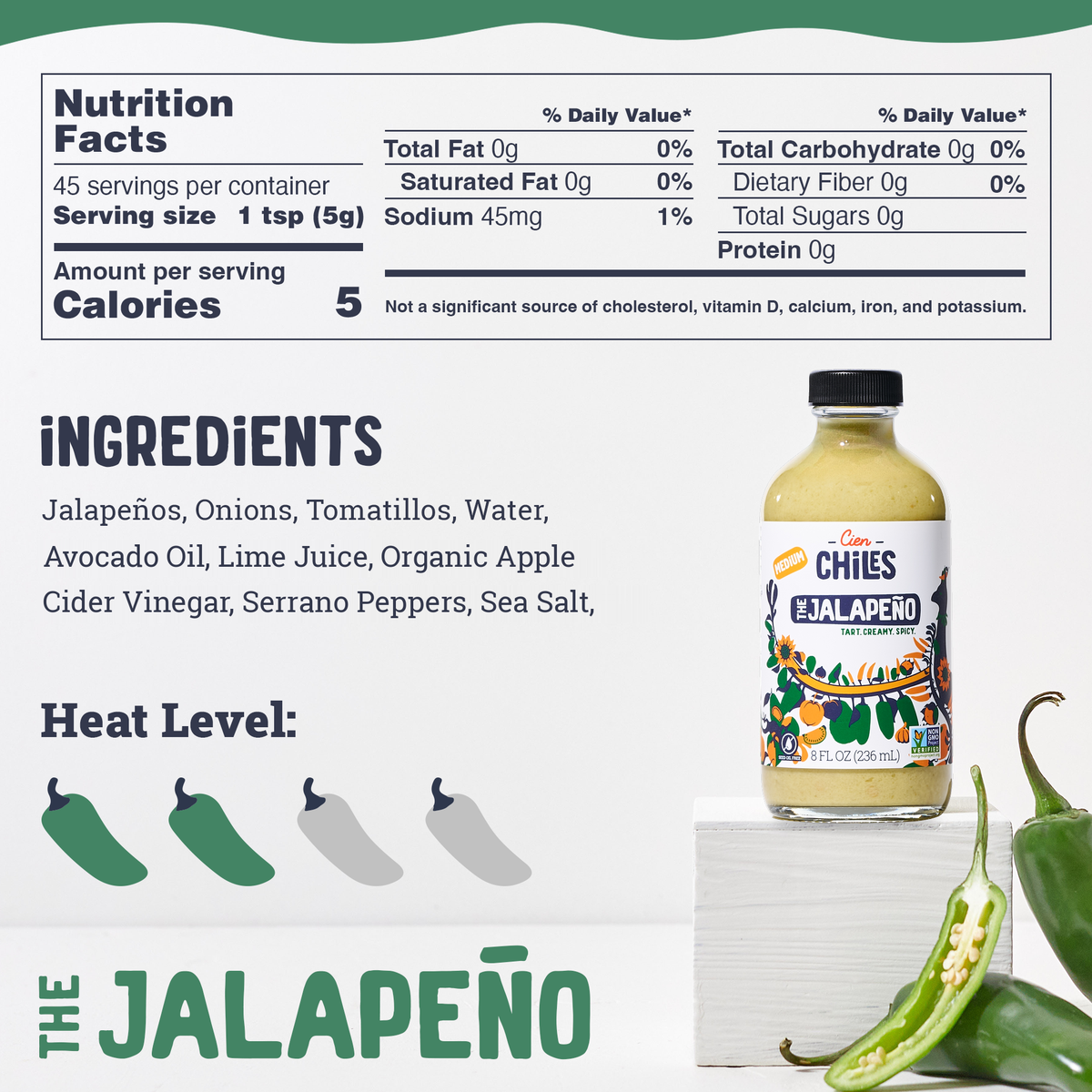 The Jalapeño hot sauce nutrition facts