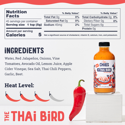 The Thai Bird hot sauce nutrition facts